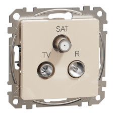Розетка кінцева R/TV/SAT 4 дБ бежева Schneider Electric Sedna Design
