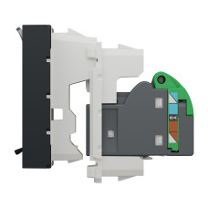 Розетка комп'ютерна Cat.6 STP 2-модульна прихована антрацит Schneider Electric Unica New