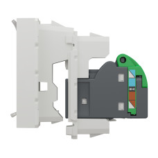 Розетка компьютерная Cat.6 STP 2-модульная скрытая белая Schneider Electric Unica New
