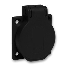 Розетка силовая 50×50 мм 16А 250В IP54 чёрная Schneider Electric Mureva