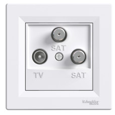 Розетка кінцева R/TV/SAT прихована біла Schneider Electric Asfora, EPH3600121