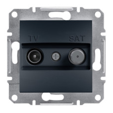 Розетка кінцева TV+SAT прихована антрацит Schneider Electric Asfora
