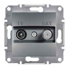 Розетка кінцева TV+SAT прихована сталь Schneider Electric Asfora