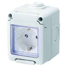 Розетка 2P+PE 16А IP55 серая GEWISS 27 COMBI, GW27844