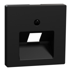 Лицьова панель розетки матова чорна Schneider Electric Merten System M, MEG4521-0403