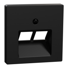 Лицьова панель розетки матова чорна Schneider Electric Merten System M, MEG4522-0403