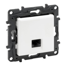 Розетка компьютерная Cat.5E UTP скрытая белая Legrand Niloe Step
