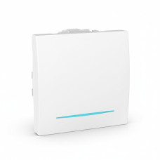 Выключатель 1-клавишный с подсветкой 2-модульный скрытый белый Schneider Electric Unica