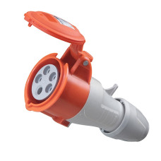 Розетка P17 3P+N+PE 16А 400В IP44 переносная красная Legrand, 555109