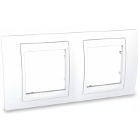Рамка 2-місна біла Schneider Electric Unica Plus, MGU6.004.18