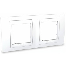 Рамка 2-местная белая Schneider Electric Unica Plus, MGU6.004.18