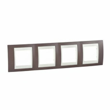 Рамка 4-місна лілова/слонова кістка Schneider Electric Unica Plus