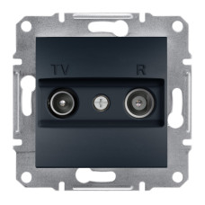 Розетка прохідна TV R/TV/SAT прихована антрацит Schneider Electric Asfora
