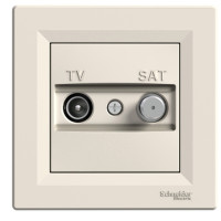Розетка прохідна TV+SAT прихована слонова кістка Schneider Electric Asfora