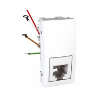 Розетка телефонная RJ-12 1-модульная скрытая белая Schneider Electric Unica