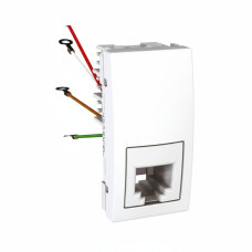 Розетка телефонная RJ-12 1-модульная скрытая белая Schneider Electric Unica
