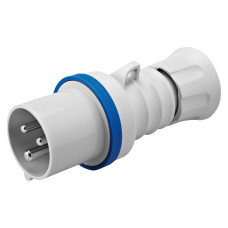 Вилка 6h 2P+PE 16А 230В IP44 переносная синяя GEWISS, GW60004H