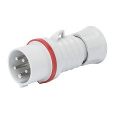 Вилка 6h 3P+N+PE 32А 400В IP44 переносная красная GEWISS, GW60020H