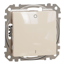 Выключатель 1-клавишный 2-полюсный скрытый бежевый Schneider Electric Sedna Design