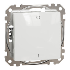 Выключатель 1-клавишный 2-полюсный скрытый белый Schneider Electric Sedna Design