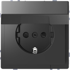 Розетка 1-місна з заземленням антрацит Schneider Electric Merten D-Life, MEG2310-6034