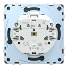 Розетка з заземленням IP44 антрацит Schneider Electric Merten D-Life, MEG2314-6034