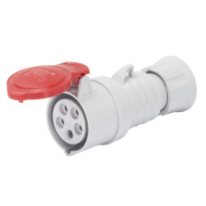 Розетка 6h 3P+N+PE 16А 400В IP44 переносная красная GEWISS, GW62009H