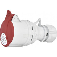 Розетка 3P+N+PE 32А 380В IP44 переносна червона ETI, 4482005