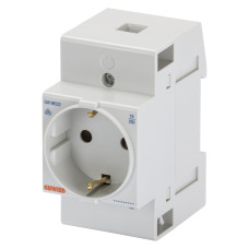 Розетка 2P+PE 16А 250В на DIN-рейку белая GEWISS, GW96522
