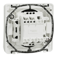 Выключатель 1-клавишный проходной с подсветкой 10А IP55 белый Schneider Electric Mureva S
