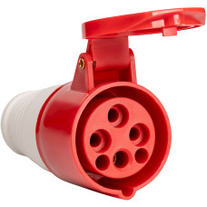 Вилка 3P+PE 16А IP44 переносная красная SEZ, IVN1643