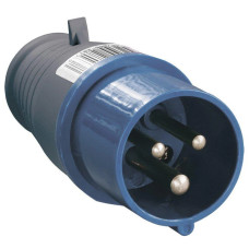 Вилка 2P+PE 16А 220В IP44 переносна синя UEC, PSR01-016-3-U