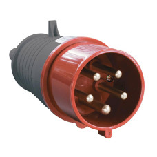 Вилка 3P+N+PE 32А 380В IP44 переносная красная UEC, PSR02-032-5-U