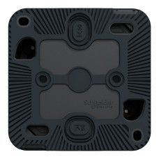 Выключатель 1-клавишный проходной IP55 чёрный Schneider Electric Mureva S, MUR35024