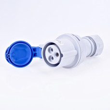 Розетка 2P+PE 16А IP44 переносная синяя SEZ, ISN1632