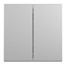 Выключатель 2-клавишный проходной скрытый алюминий Schneider Electric Unica New