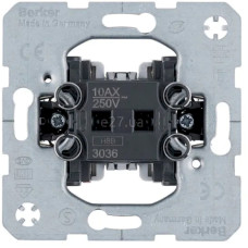 Механізм 1-клавішного вимикача 10AX 250В Hager, 3036
