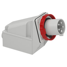 Вилка 3P+N+PE 63А 380В IP67 стационарная серая Schneider Electric Mureva, 81583