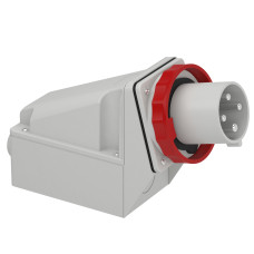 Вилка 3P+PE 63А 380В IP67 стационарная серая Schneider Electric Mureva, 81582