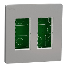 Блок 2×2 скрытый алюминий Schneider Electric Unica System+