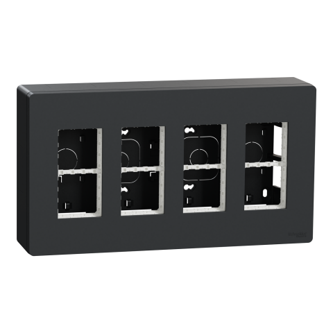 Блок 4×2 накладной антрацит Schneider Electric Unica System+
