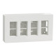 Блок 4×2 накладной белый Schneider Electric Unica System+