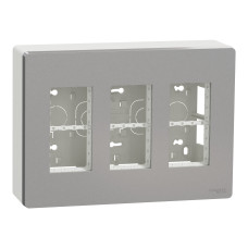Блок 3×2 накладной алюминий Schneider Electric Unica System+