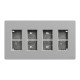 Блок 4×2 накладной алюминий Schneider Electric Unica System+