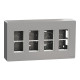 Блок 4×2 накладной алюминий Schneider Electric Unica System+
