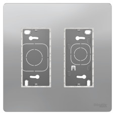 Блок 2×2 накладной алюминий Schneider Electric Unica System+