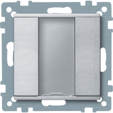 Кнопка 1-кнопочная алюминий Schneider Electric Merten System M