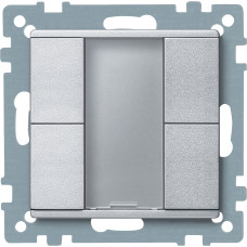 Кнопка 2-кнопочная алюминий Schneider Electric Merten System M
