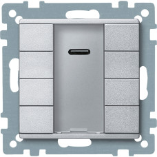 Кнопка с ИК-приёмником алюминий Schneider Electric Merten System M
