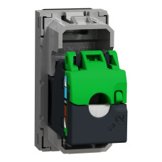 Розетка комп'ютерна Cat.6 FTP 1-модульна прихована алюміній Schneider Electric Unica New